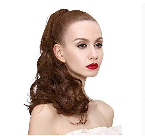 RemeeHi Jaw Claw Clip Ponytail Hair Pieces Clip in Human Hair Wavy Pony Tail Extensions by Remeehi 15Inch-85g, 1# Jet Black