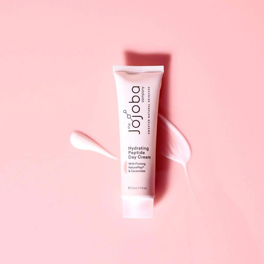 Jojoba The Jojoba Company - 50ml Hydrating Peptide Day Cream - Natural Moisturiser for Dry Skin - with Firming NaturePep and Ceramides - Clinically Proven Results