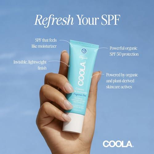 Coola COOLA Organic Face Sunscreen Beach Bundle Set, Dermatologist Tested Skin Care for Daily Protection, Vegan and Gluten Free, SPF 50 Face Lotion + SPF 30 Scalp Spray + SPF 30 Lip Balm, 3 Count Bundle