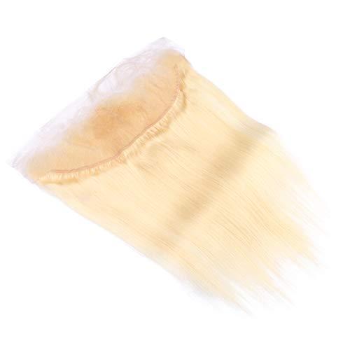Generic Cloud Hair Blench Blonde 613 Color hair 3bundles With Lace Frontal 4Pcs Lot Blonde Ear To Ear Frontal And Human Hair Wefts Extension (14 14 14+12 inch frontal)
