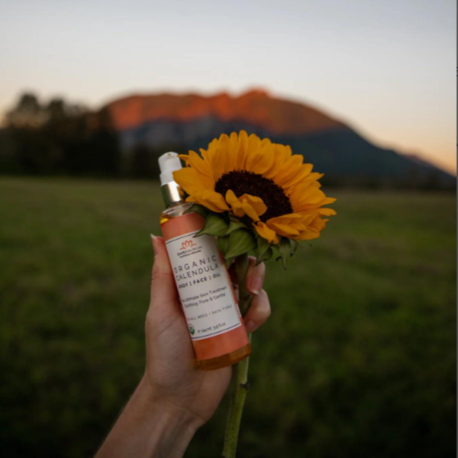 Bodyceuticals Calendula Skincare, Bodyceuticals Ca Bodyceuticals 100% Certified Organic Calendula Oil - High Potency Farm Fresh Flower & Olive Oil | Moisturizing Skincare & Repair| Non-GMO | Vegan | Kosher | Wheat-Free | Gluten-Free | Soy-Free | 7.5oz