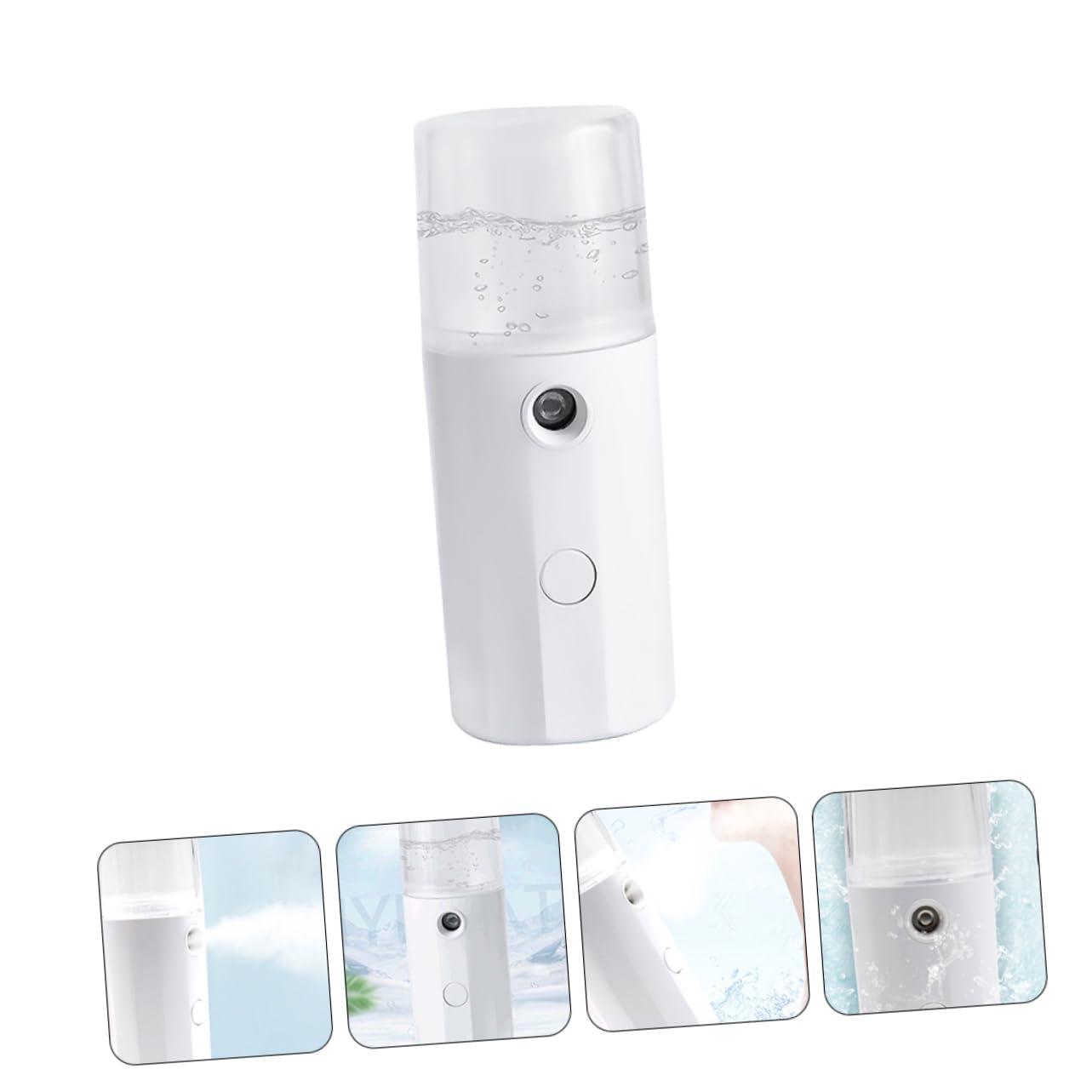 Ipetboom 1pc Hydrating Instrument Face Mist Sprayer USB Facial Steamer Cool Mist Sprayer Skin Humidifier Cool Facial Mister Moisturizing Atomizer Handy Nano Facial Mister Skin Moistener