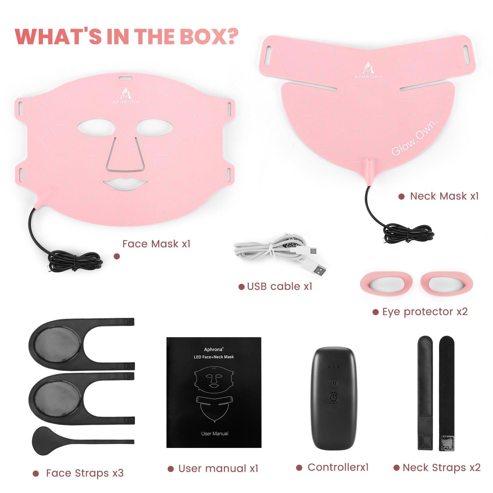 Aphrona Aphrona FDA Cleared Acne Removal Wrinkle Reduction Skin Care Mask | LED Light Therapy Red light Blue light | Glowing Skin Photo Facial (3 color)