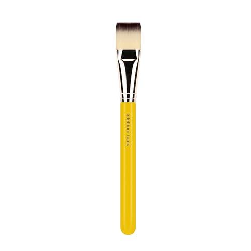 BDELLIUM TOOLS Bdellium Tools Professional Makeup Brush - Studio Series 365 Square Mask - With Soft Synthetic Fibers, For Applying Face Masks (Yellow, 1pc)