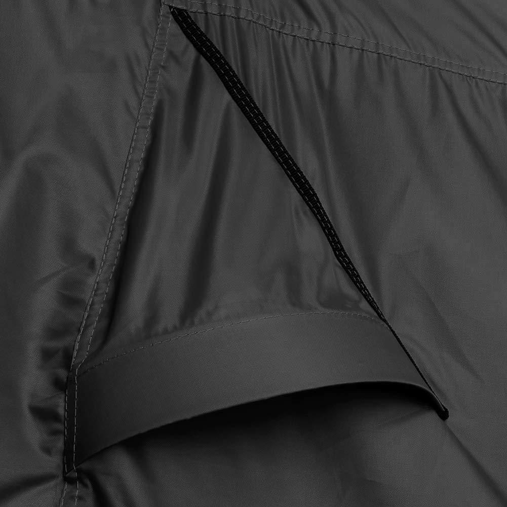 Birsppy Deluxe Golf Cart Covers 4 Passenger, 420D 4 Seat Club Car Cover Waterproof Sunproof Dustproof Black XGF2H