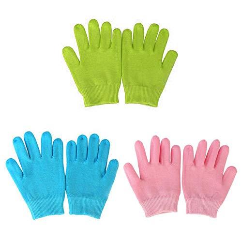 AnHua AnHua 1 Pair Gel SPA Moisturizing Gloves Soft Cotton Moisturizing Whitening Exfoliating Foot Mask Smooth Skin Care Dry Treatment (Green)