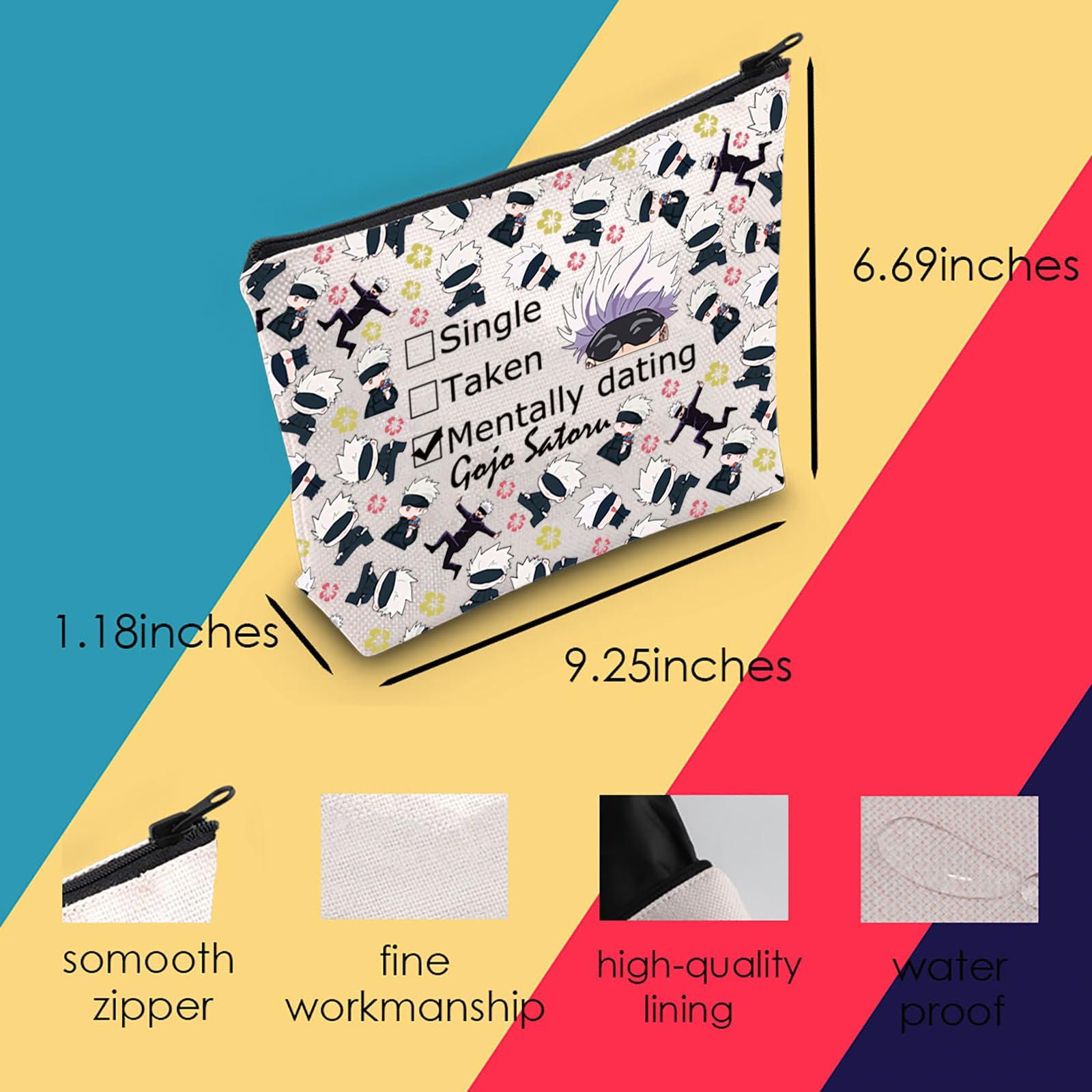 MNIGIU MNIGIU JJK Anime Inspired Gift SG Cosmetic Bag JJK Anime Lover Gift JJK Anime Themed Gift (Taken Bag)