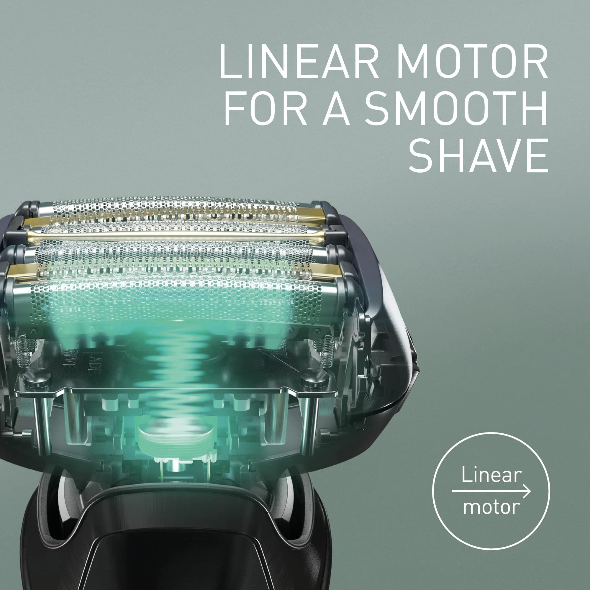 Panasonic Panasonic ES-LS6A Series 900+ Premium Wet/Dry Electric Shaver, 6-Way Shaving Head with Linear Motor, Black