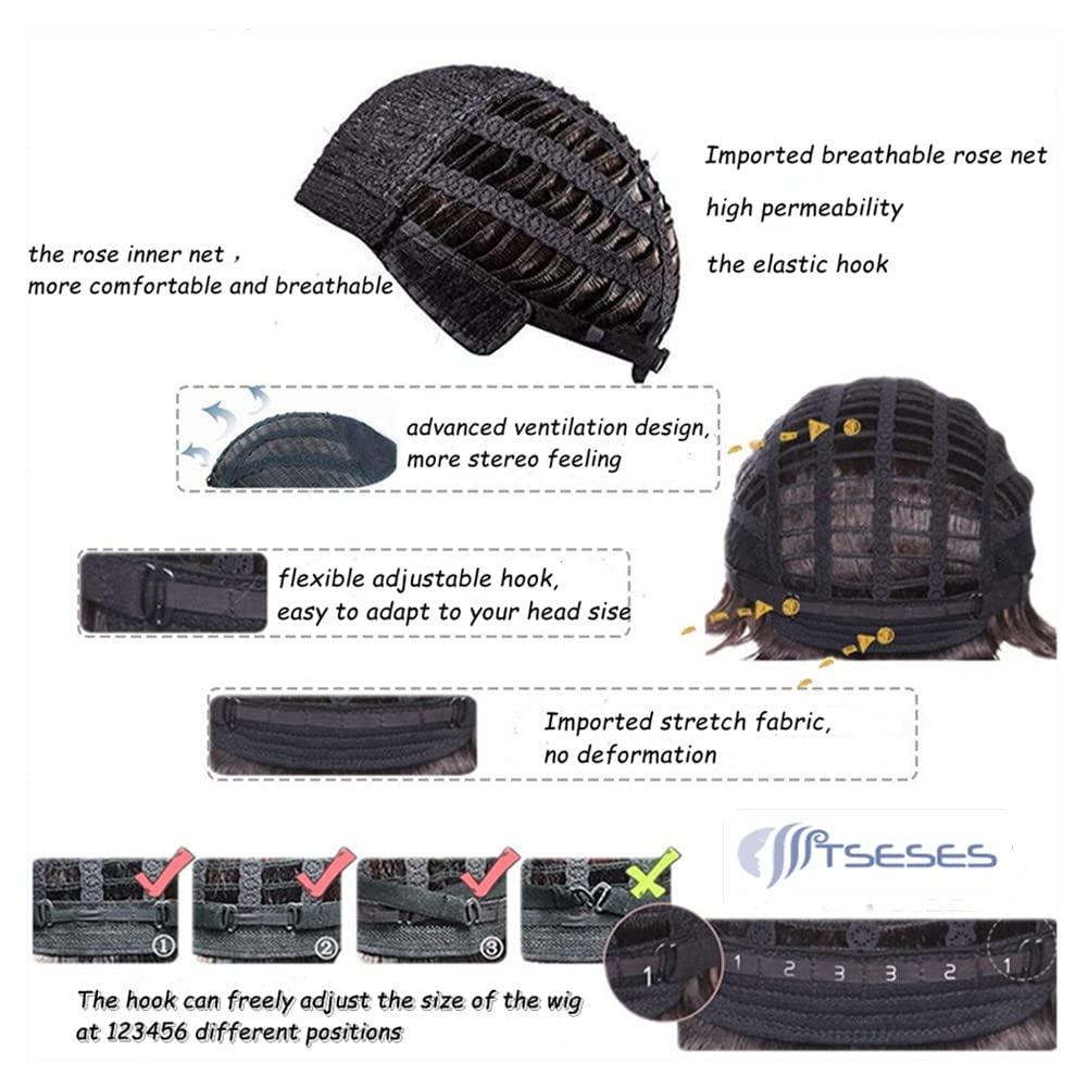 Tseses Tseses Curly Blonde Short Wigs for Men Fluffy Natural Layered Synthetic Blonde Wig Halloween Cosplay Hair Wig for Male Guy (Blonde)