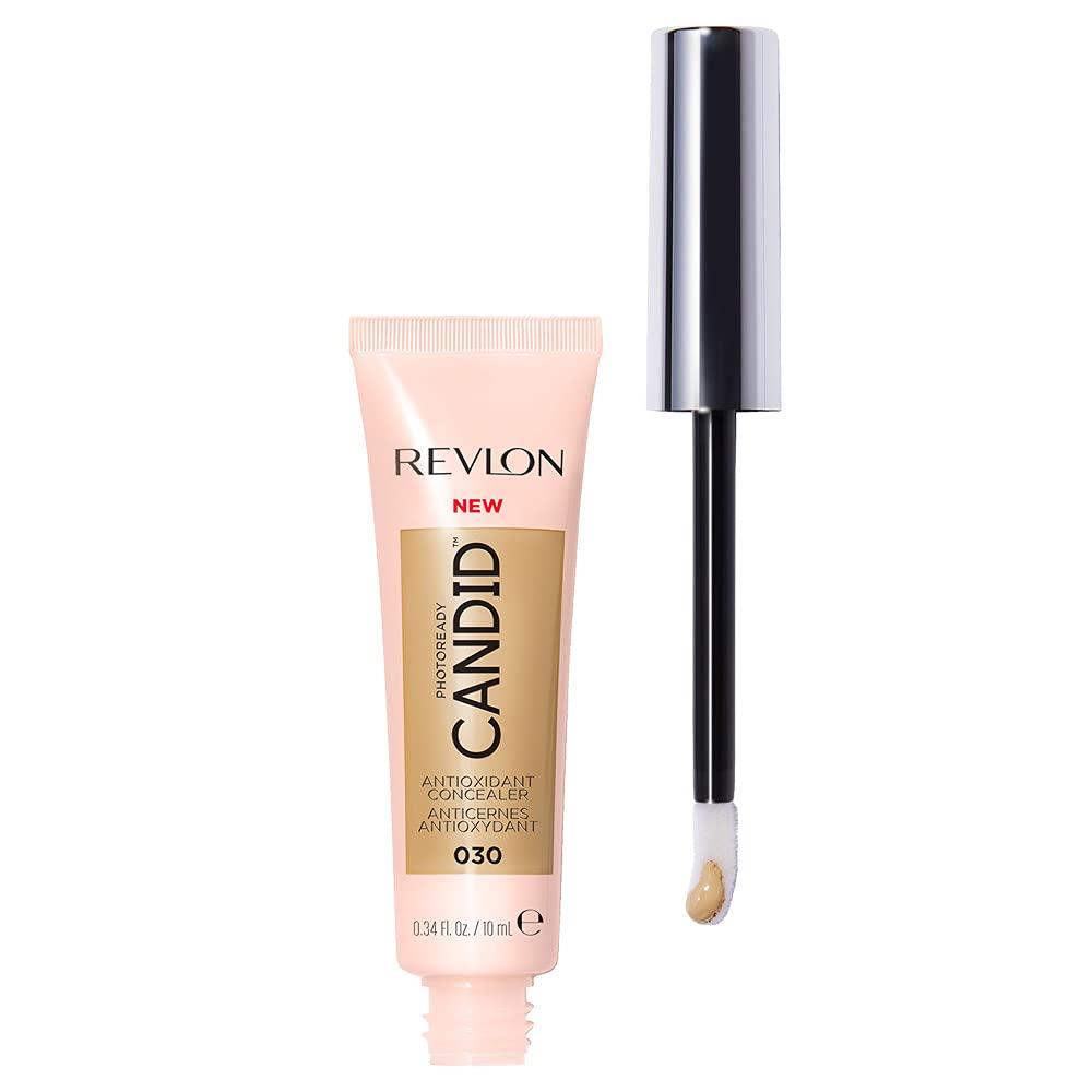 REVLON Concealer Stick by Revlon, PhotoReady Candid Face Makeup with Anti-Pollution & Antioxidant Ingredients, Longwear Medium-Full Coverage Infused with Caffine, Natural Finish,Oil Free, 030 Light Medium, 0.34 Fl Oz
