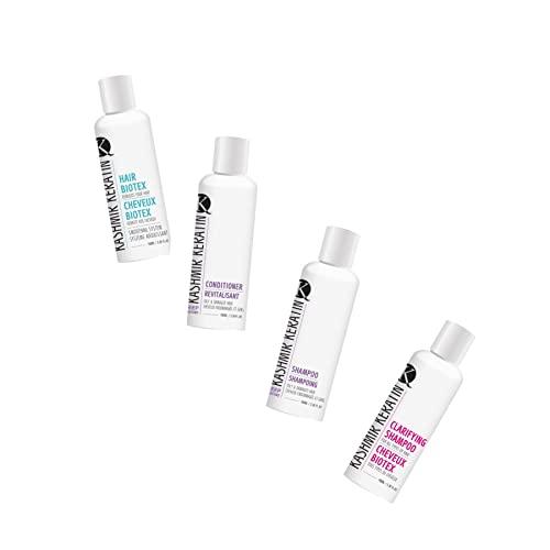 Kashmir Keratin Kashmir Keratin Hair Biotex Smoothing Anti Frizz And Straightening System Kit (4 Products 3.38 FL.Oz Each)