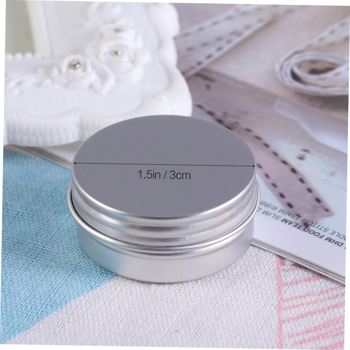 PAMINGONO PAMINGONO 15ml Aluminium Cosmetic Jar with Lid Travel Size Cream Container for Makeup Pomade Portable Empty Jar for Beauty Products