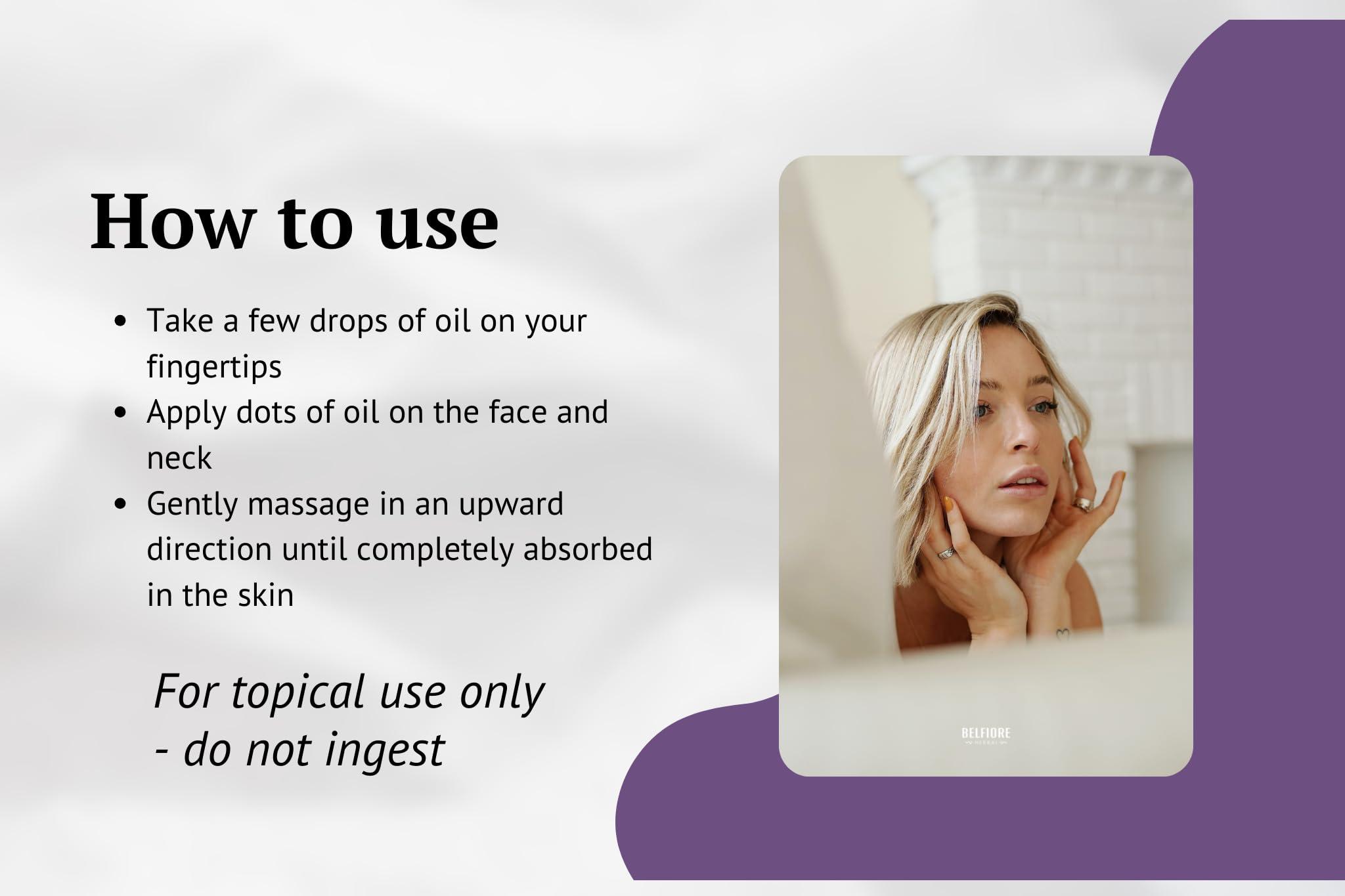 Belfiore Herbal Belfiore Herbal Ashwagandha 100% Pure Natural Organic Oil, Immune Support, Healthy Skin, Collagen Boosting Anti Wrinkle, Vegan non-GMO, 1 ounce