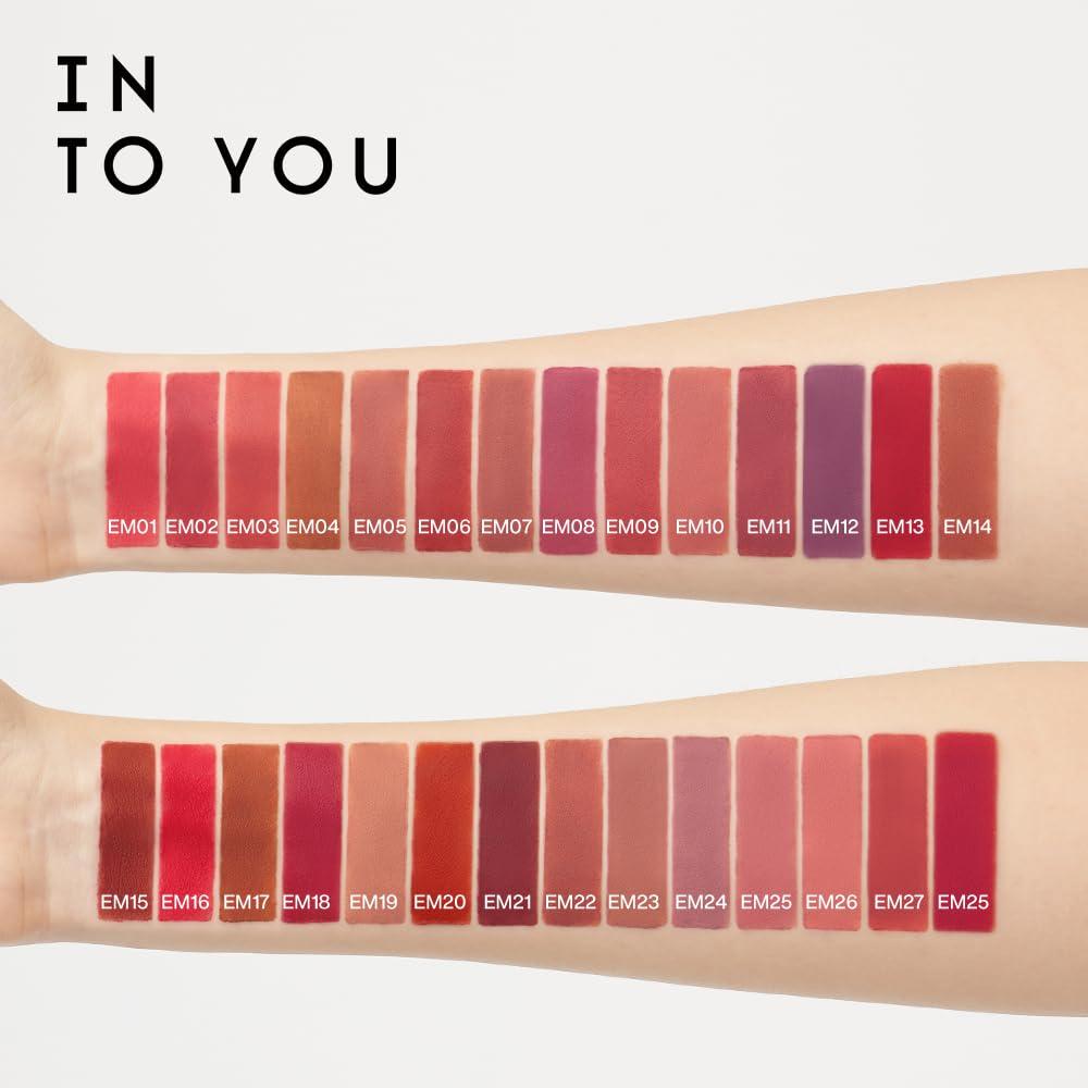 INTO YOU INTO YOU Matte Lipstick, Super Stay Lipstick for Women, Waterproof, Long Lasting Lipstick, High Impact Lipcolor with Lightweight Lip Mud Texture, Dual-use for Lips and Cheek, Pink Lipstick (EM15)