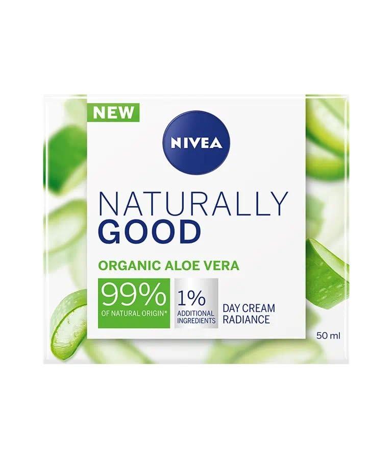 NIVEA NIVEA NATURALLY GOOD Cream Day Care Radiance Aloe Vera 50ml 1.69 Fl Oz