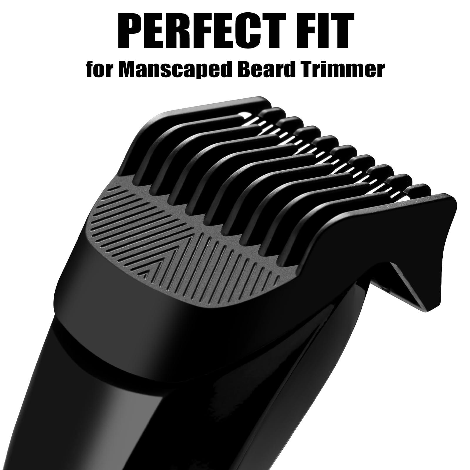 Amorka 2 Pack Replacement Trimmer Guards for Manscaped The Beard Hedger, 20 Different Length Setting (0.5mm to 10mm max.) Comb Attachment Cutting Guide Compatible with Manscaped Beard Trimmer Guards