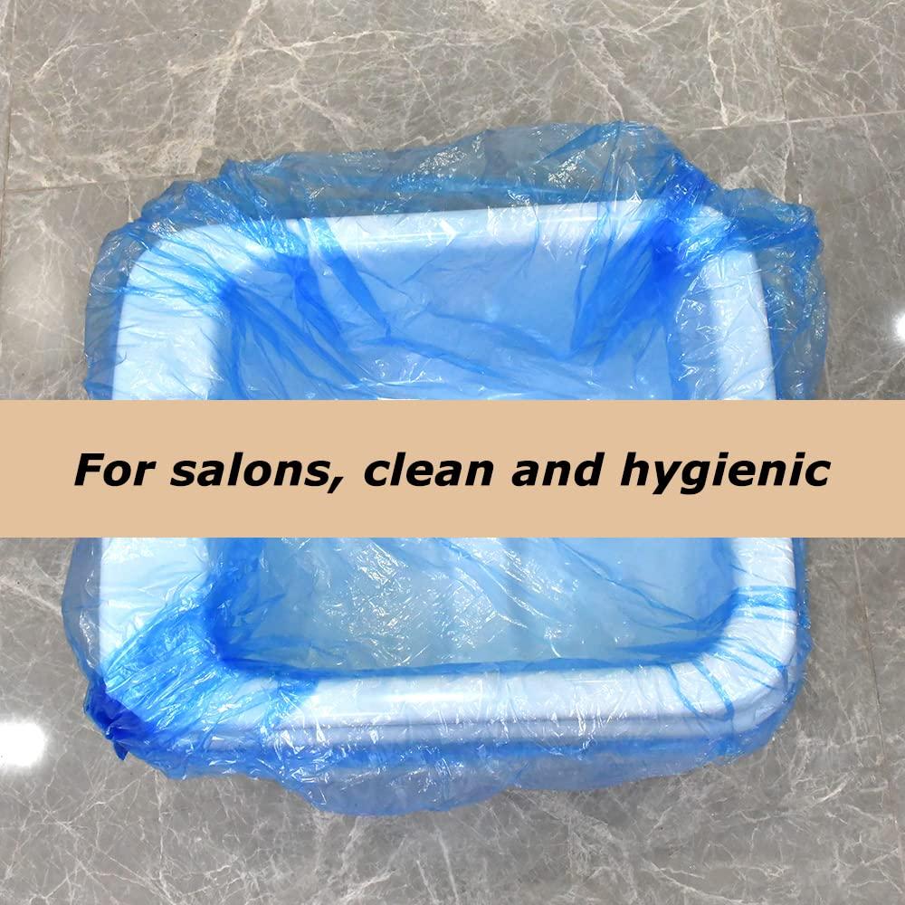 VPTAPE.COM 400-Count Spa Liners, Clear, Fit All Pedicure Spas, Disposable Pedicure Liners. (Blue), 1200mm x 1200mm