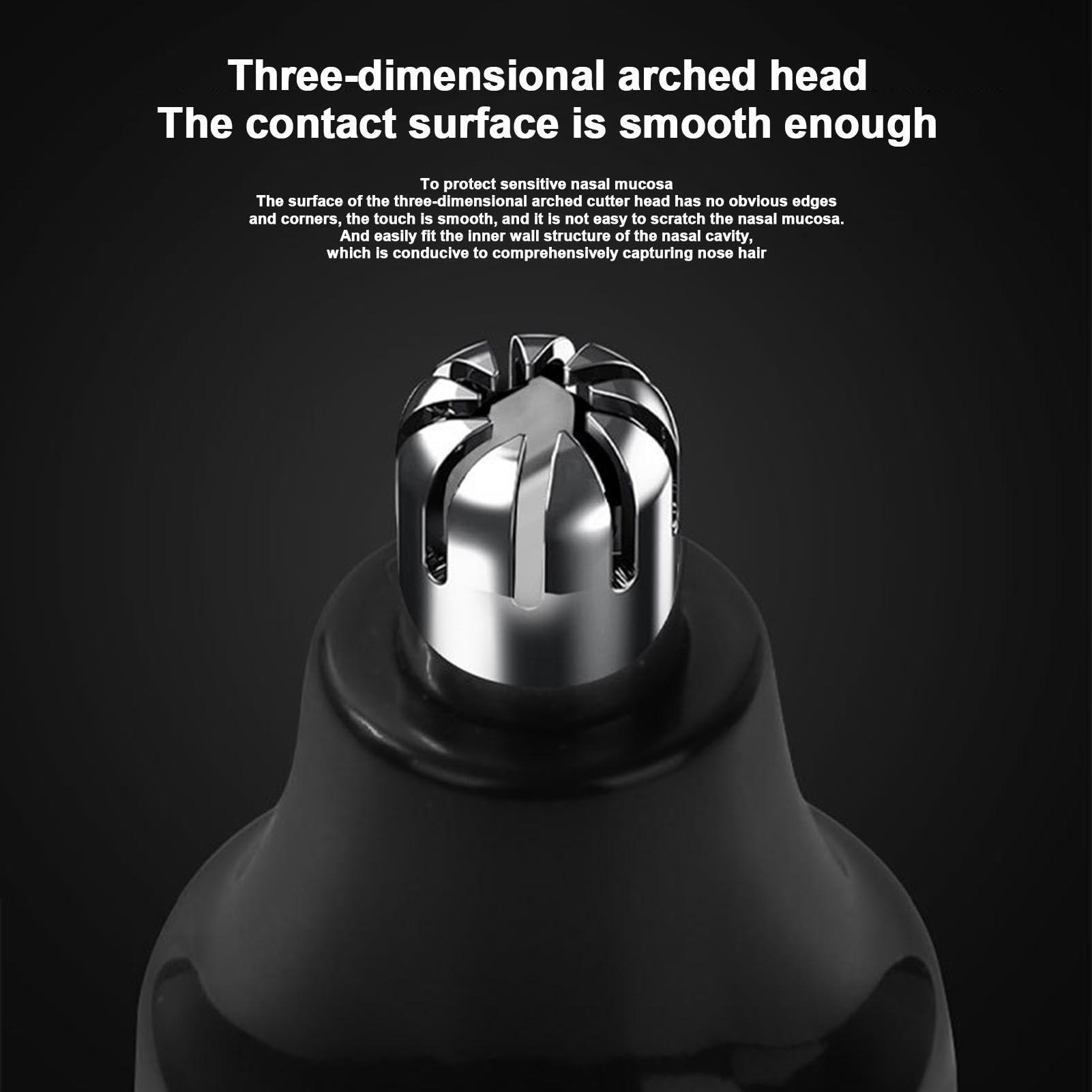 DYOG Nose Ear Trimmer, 6500 RPM Electric Nose Hair Clipper, 360 Rotating Nose Clipper, Cordless Nose Hair Remover, Double Edged Face Razor Clippers, Facial Hair Remover for Eyebrows Nose Hygienic Grooming