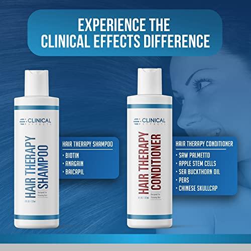Clinical Effects Clinical Effects Hair Therapy Shampoo and Conditioner Set - Hair Growth Shampoo and Conditioner for Thinning Hair - Biotin, Saw Palmetto, and DHT Blocking Ingredients - USA Made - 2 Bottles, 8 fl oz