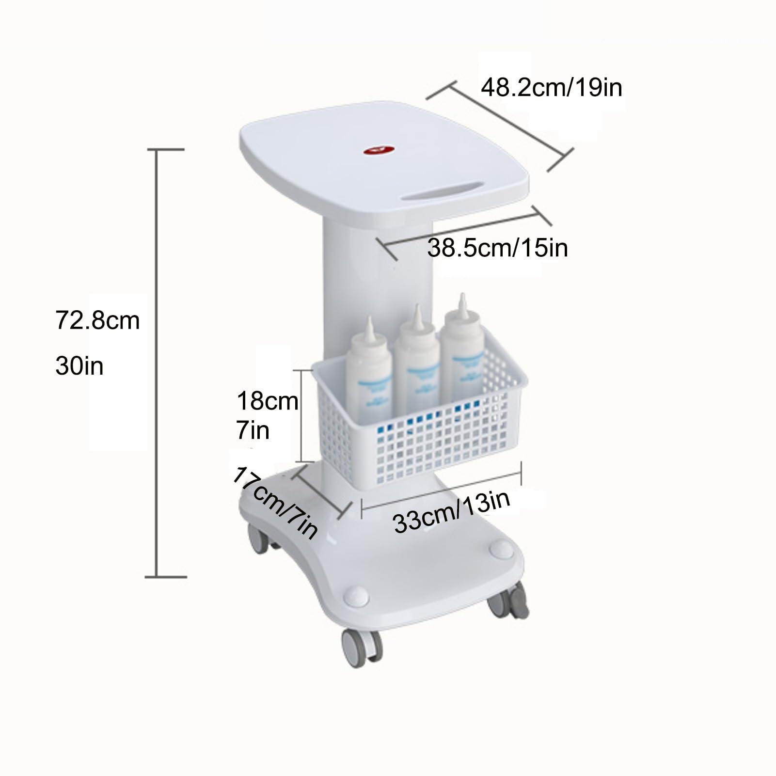 JHDXL Beauty Salon Trolley Cart, Beauty Trolley Cart with 360 Swivelling Wheels, with Storage Tray, Spa Equipment Trolley Carts, for Store Various Instruments, Tools
