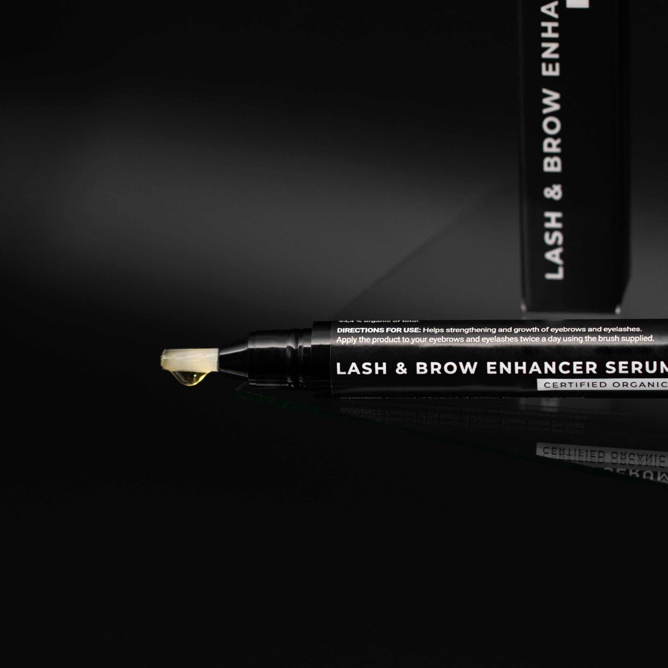 poldora Poldora Lash Serum Certified Organic Eye Lash Serum for Eyelash & Eyebrow Growth: Rapid Growth Lash Serum for Natural Lashes, No Irritation - Castor Oil, Argan, Jojoba, Longer, Thicker, Fuller Lashes