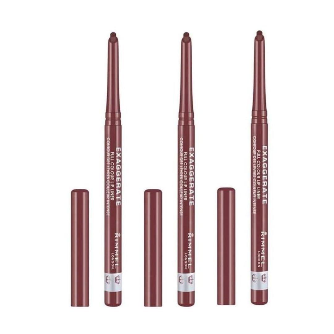 Rimmel Rimmel Exaggerate Lip Liner Addiction, 0.008 Ounce, Pack of 3