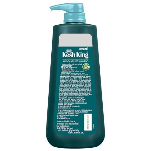 KESH KING KESH KING Anti Dandruff Shampoo | Ayurvedic Hair Cleanser with Curd & Lemon | Reduce Hairfall | Nourishes Itchy Scalp | Gives Smooth & Soft Hairs | 20.29 Fl Oz/600ml