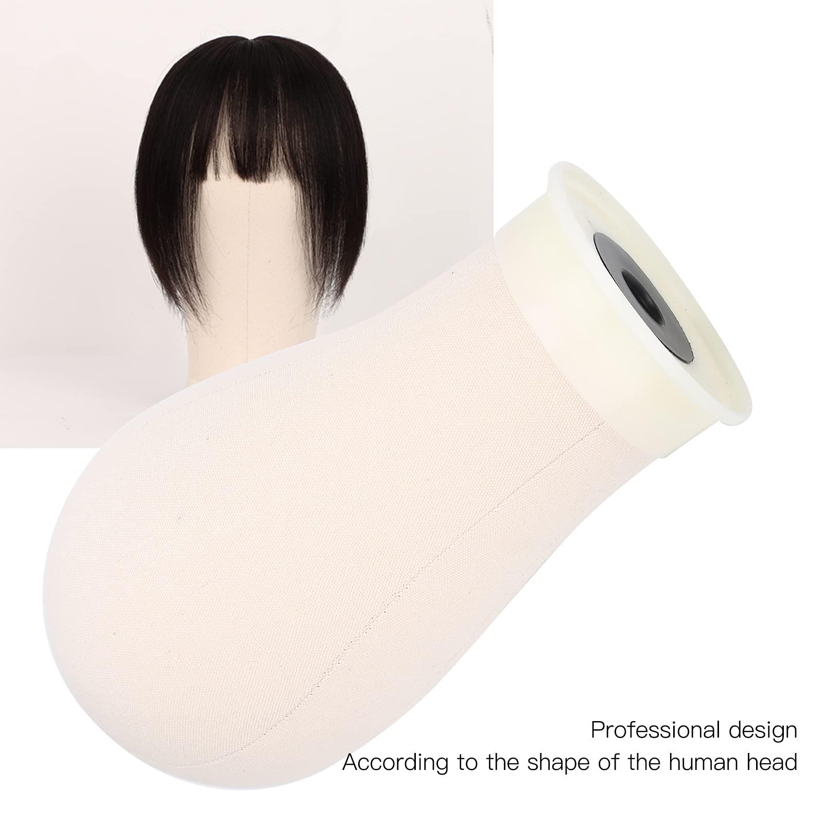 TIKATARER TIKATARER Wig Head, wig stand Cork Canvas Block Head For Styling And Display, Mannequin Head Stand for Styling and Display, Design for Wigs and Hats for Hairdressers and Salon Use (Canvas