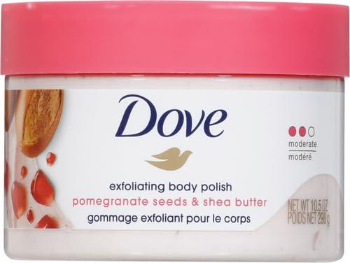 Dove Dove Scrub Pomegranate & Shea Butter For Silky, Soft Skin Body Scrub Exfoliates and Provides Lasting Nourishment 10.5 oz