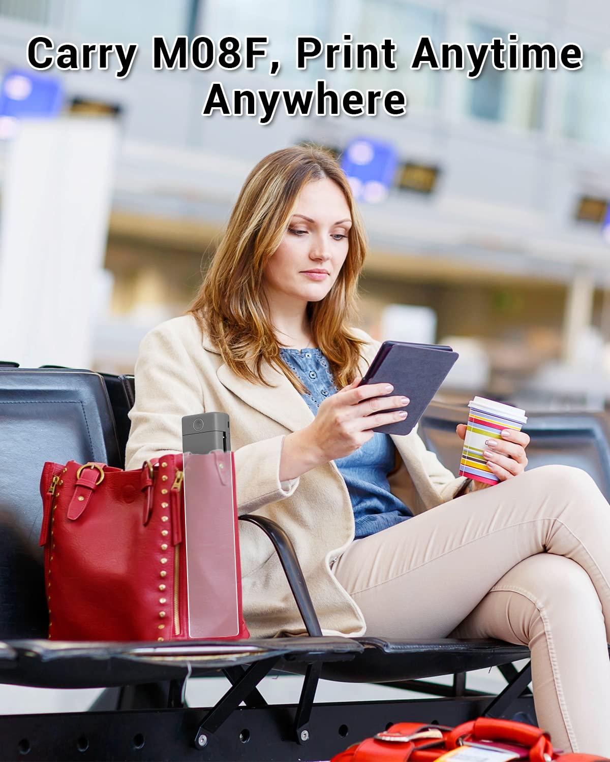 Phomemo Phomemo Wireless Portable Printer, Supports A4 8.27\"x11.69\", Inkless Mobile Printer Compatible with iOS, Android & Laptop, Portable Printers Wireless for Travel, Mobile Office, School, Home, Car