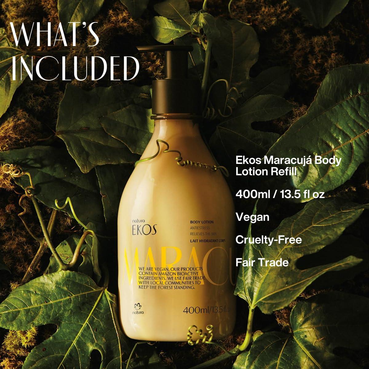 natura natura - Ekos Maracuj Relieving Body Lotion Refill - Calming Lotion - 24 Hours of Hydration - Essential Fatty Acids - Vegan Skin Care - Self Care & Body Care - 13.5 fl oz (400ml)