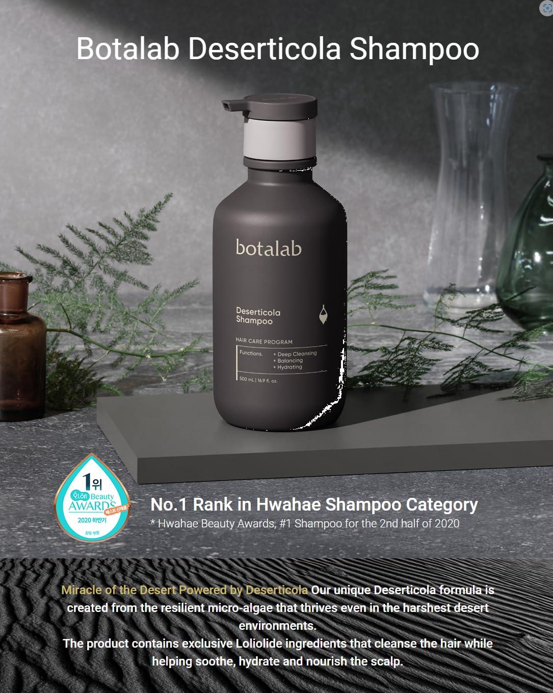 Botalab Botalab Hair Growth Pack Korean Kbeauty Hair Care Set: 3 Items, Deserticola Shampoo, Water Treatment, Hair Oil Serum