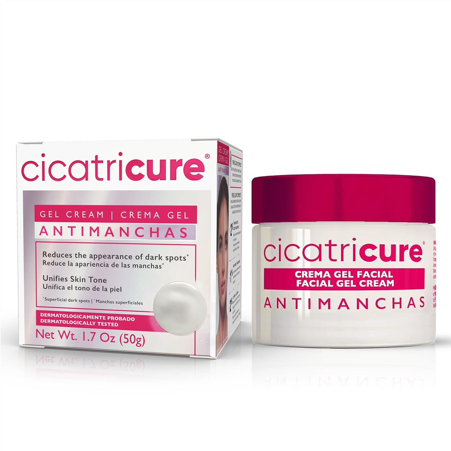 Cicatricure Cicatricure Face Moisturizer, Antimanchas Brightening Moisturizing Gel Cream, Reduces Dark Spots, Patches and Boosts Skin Glow + Natural Radiance, 1.7 Ounces