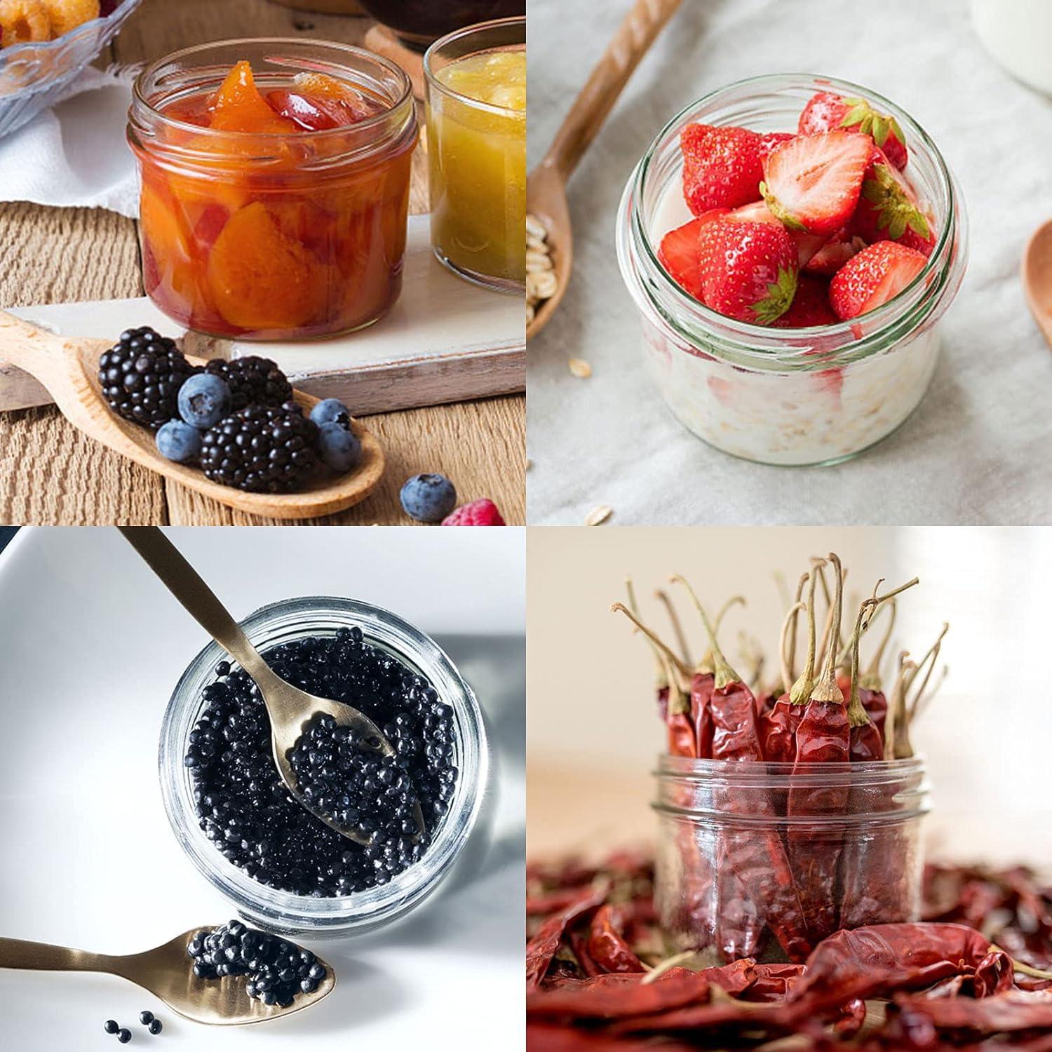 Liberty Leather 3 OZ Mini Round Clear Glass Jars with Black Lids, Perfect for Storing Lotions, Powders, Ointments, and Travel Toiletries, Ideal for Slime Containers (Pack of 24)