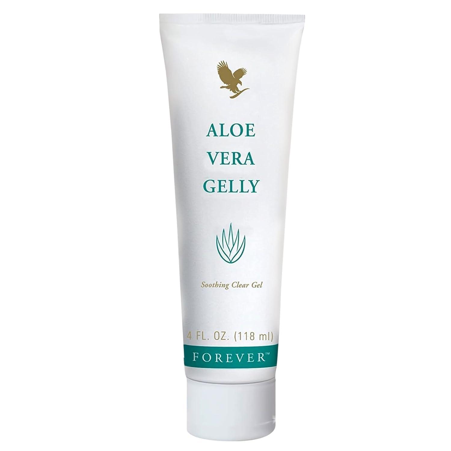 Forever Living Products Forever Living - Aloe Vera Gelly - Pure Aloe Gel for Soothing and Moisturizing Skin, Non-Staining and Fast-Absorbing, Vegan and Gluten-Free, 4 fl oz