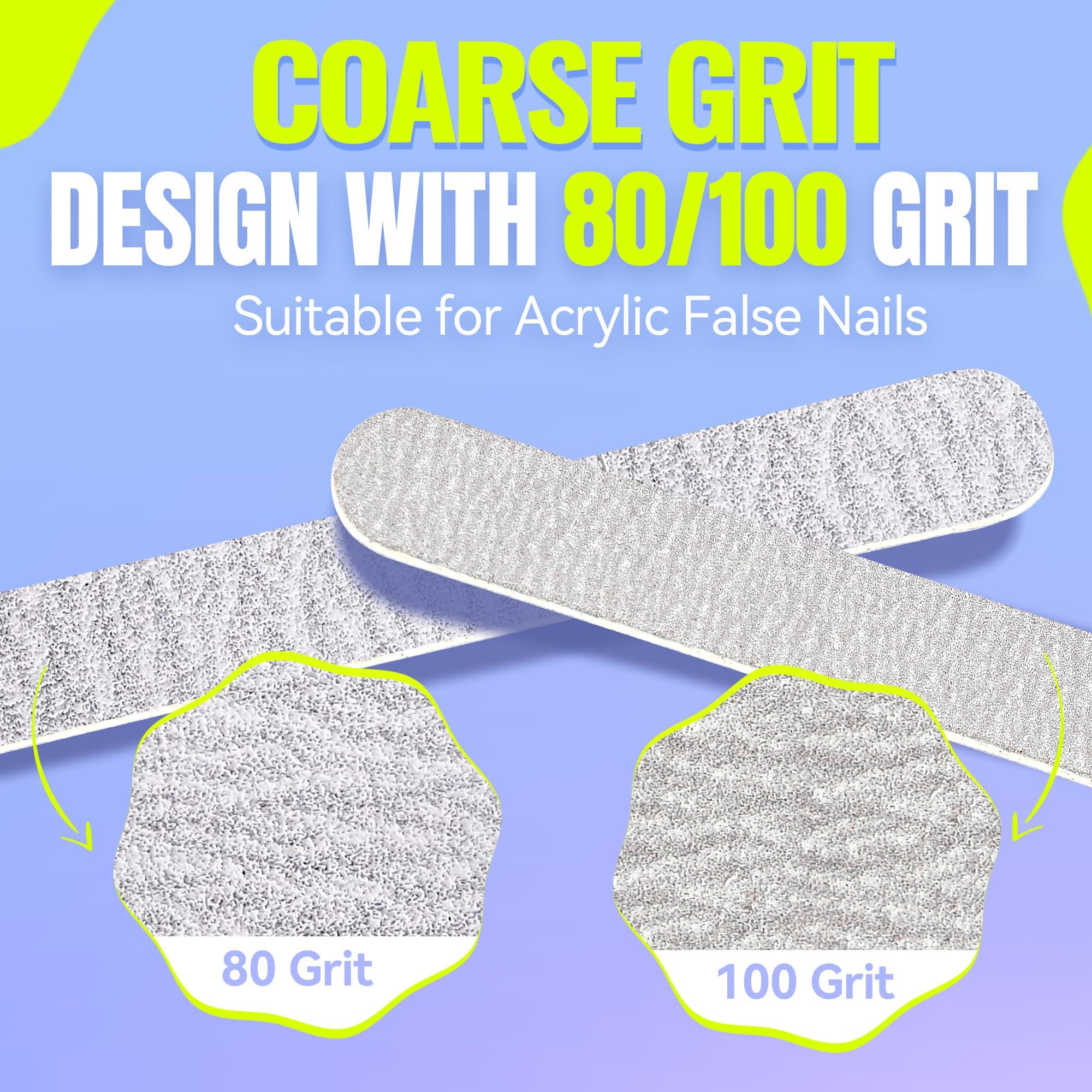 SALVMARY 5 Inch Small Disposable Zebra Nail Files 80/100 Grit and White Nail Files 80/100 Grit Bundle, Each Color 50 Pcs