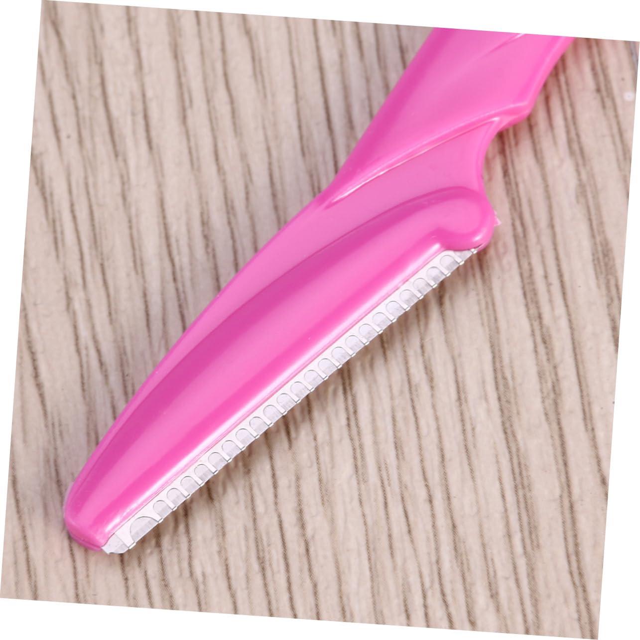 Hemoton Hemoton 2pcs Face Hair Removing Spring Facial Hair Remover Facial Hair Removing Spring Eyebrow Razor Eyebrow Shaper Razor Facial Hair Removing Stick Facial Tools Face Shavers Razors Pink