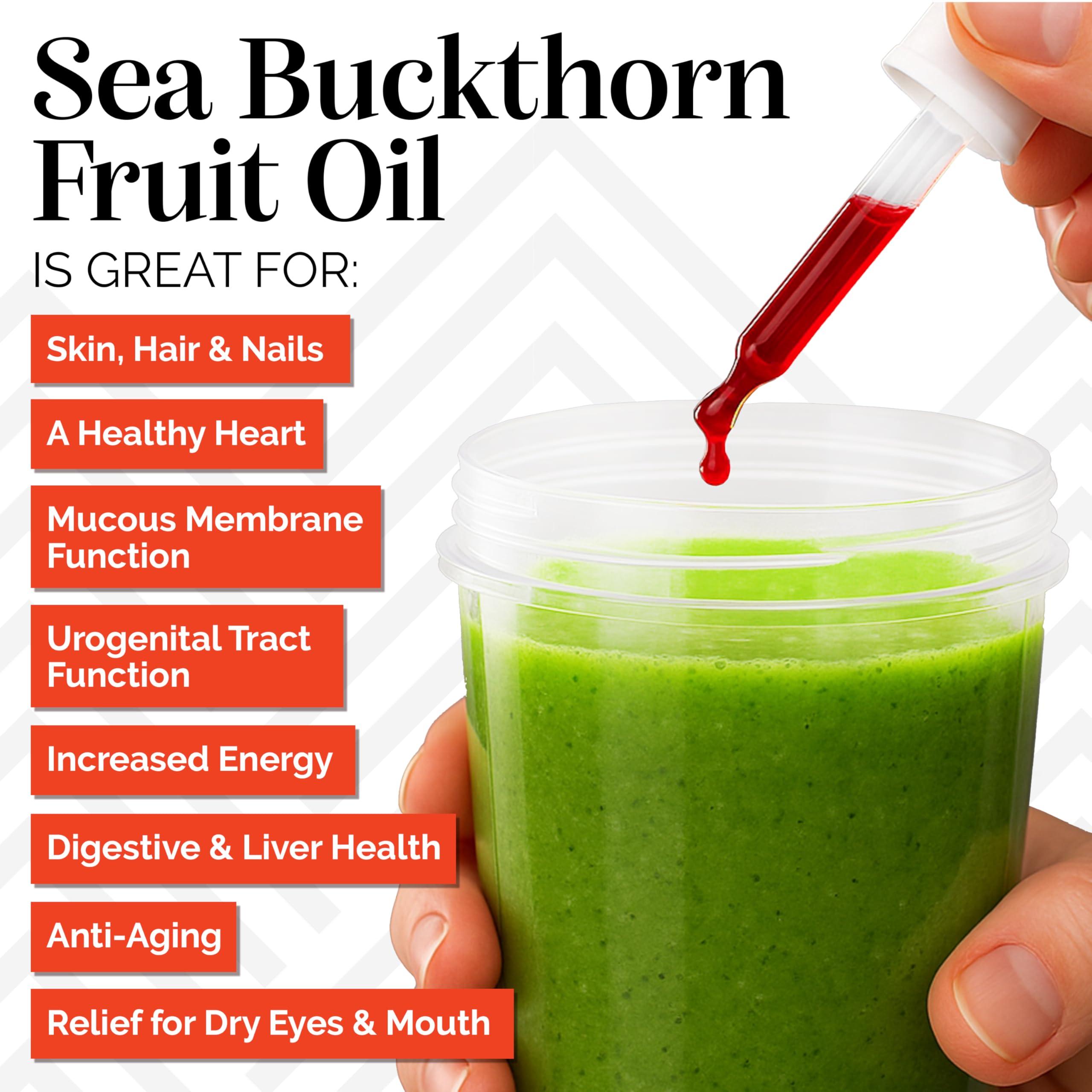 sibu sibu Premium Himalayan Omega 7 Sea Buckthorn Fruit Oil, 2 oz