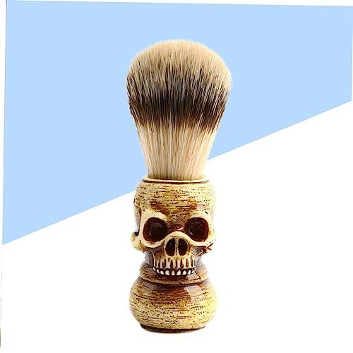Beaupretty Beaupretty skull beard brush shaving beard brush men bristles beard brush beard brush for men grooming beard portable beard brush skeleton man Wooden
