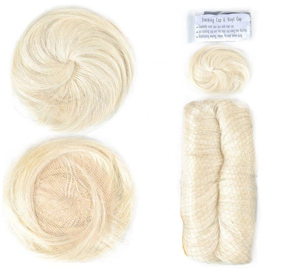 Cilava Blonde Human Hair 27 Piece Quick Weave Bump Hair with Free Closure,Short Hair Pieces For Black Women (613)