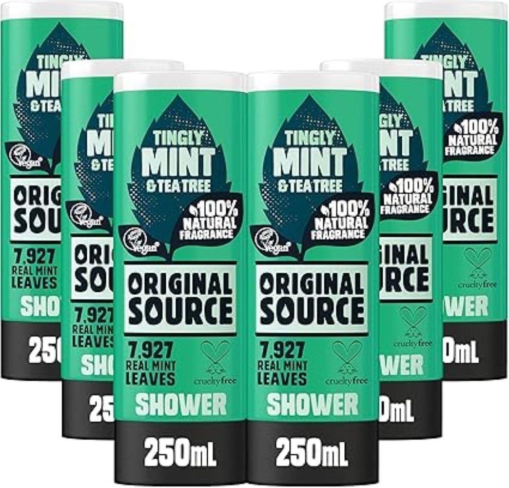 ORIGINAL SOURCE Original Source Tea Tree & Mint Shower Gel 250ml - (Pack of 6)