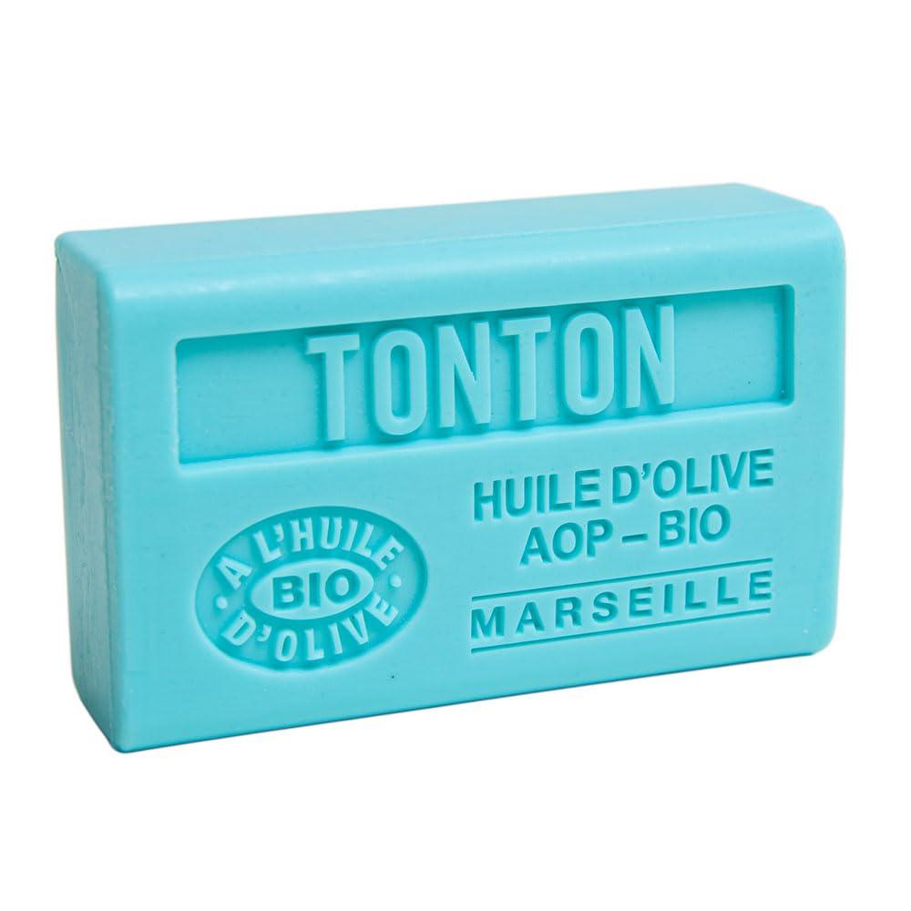 Label Provence Nature Label Provence Nature Savon de Marseille - Nourishing French Soap Made With Pure Organic Olive Oil and Shea Butter - Uncle (Tonton) Fragrance - 125 Gram Bar