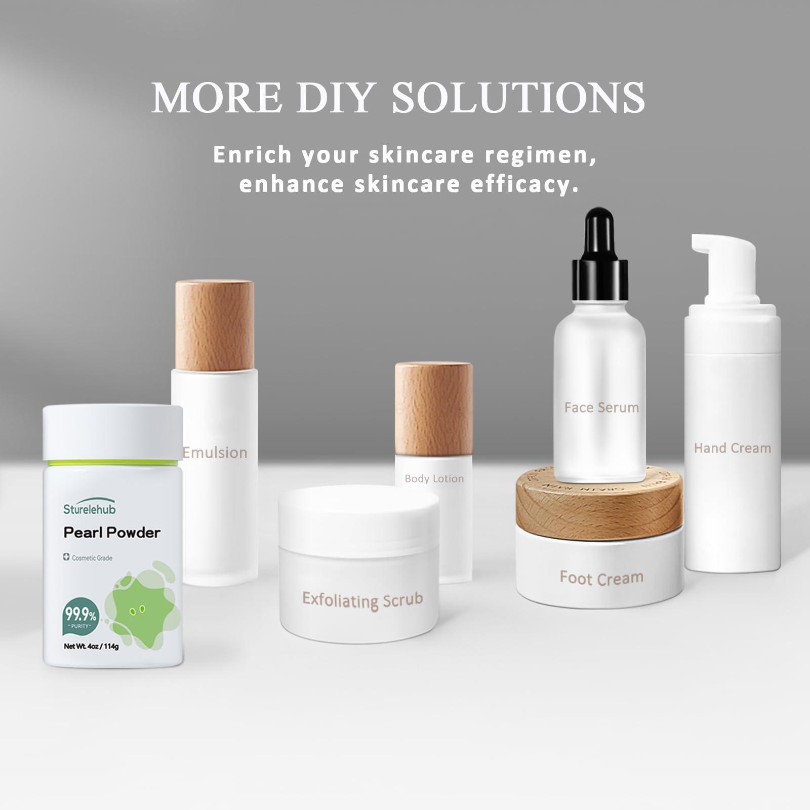 Sturelehub Sturelehub Pearl Powder, 4OZ / 114g 99.9% Purity, Cosmetic Grade, Organic Pearl Powder For DIY Mask, Cream And Lotion, Organic Pearl Powder For Homemade Cosmetics