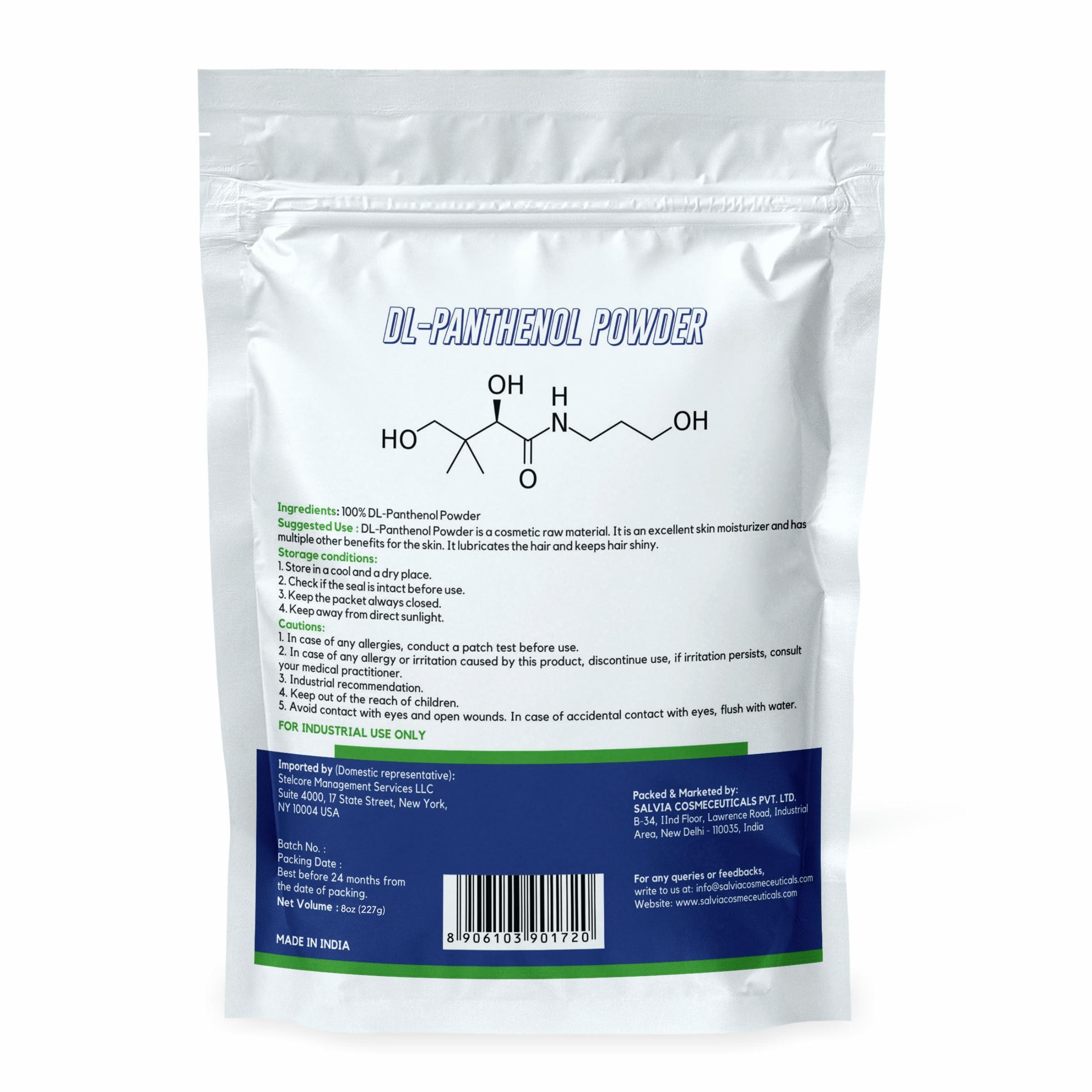 MYOC MYOC DL-Panthenol Powder - Provitamin B5 Powder for Cosmetics, DIY, Hair & Skin Care - 8 oz / 227 gm (8 Oz)