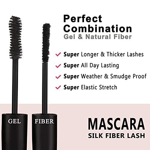 youngfocus Youngfocus 3D Fiber Lash Mascara Waterproof, Luxuriously Longer, Thicker, Voluminous Eyelashes, Long-Lasting, Dramatic Extension, Smudge-proof, Hypoallergenic Formula-Best Gift