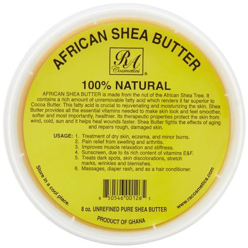 RA COSMETICS RA COSMETICS 100% Pure African Shea Butter 8 oz - Yellow Leak Proof