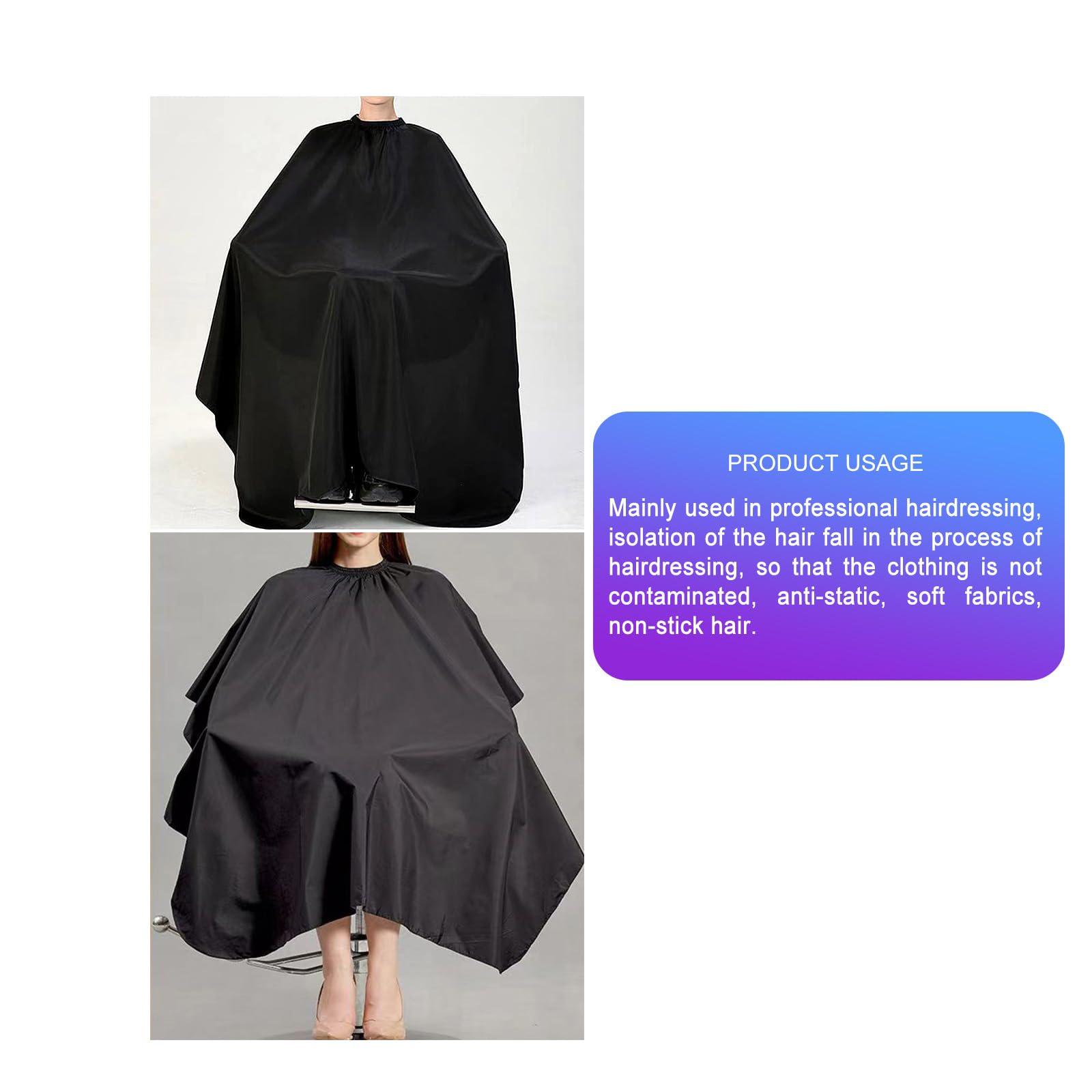 Nicoc Nicoc Professional Salon Barber Cape,Waterproof Polyester Hair Cutting Cape,Unisex,Black, Large Haircut Cape