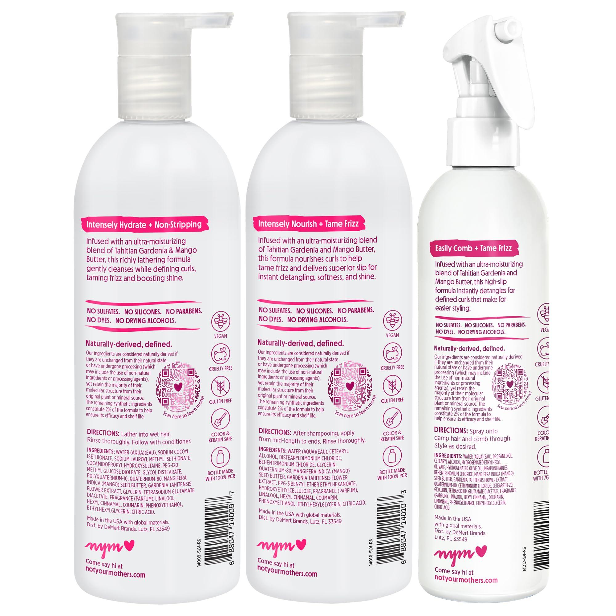 Not Your Mother's Not Your Mother\'s Naturals Moisturize & Enhance Curl Definition Shampoo, Conditioner, & Detangler (3-Pack) - Tahitian Gardenia Flower & Mango Butter