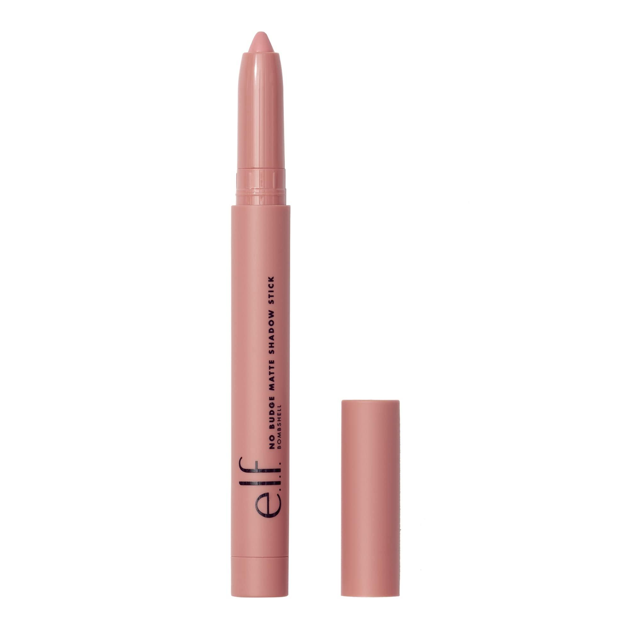 e.l.f. e.l.f. No Budge Matte Shadow Stick, One-Swipe Cream Eyeshadow Stick, Long-Wear & Crease Resistant, Matte Finish, Bombshell