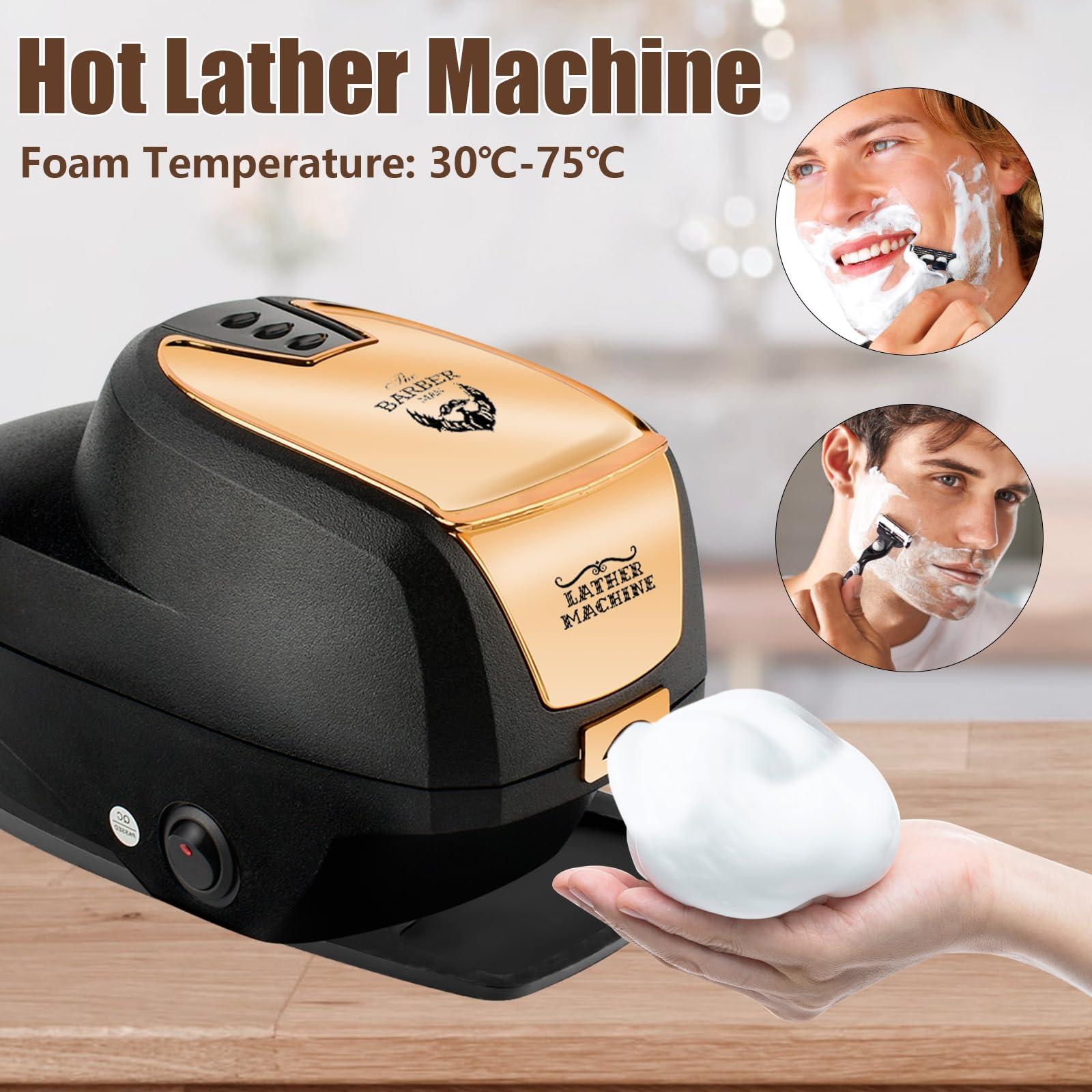 YCCOKJJ Professional Hot Lather Machine for Shaving, Barber Shop Heated Beard Cream Dispenser with 260ML Lather Container, Household Lather Warmer Machine, Father\'s and Birthday Gift for Men